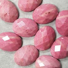 15X20MM FACETED OVAL CABOCHON NEW RHODONITE(6PCS/BAG)